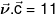 \vec \nu .\vec c = 11
