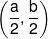 \left( {\frac{a}{2},\frac{b}{2}} \right)