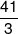 \frac{{41}}{3}