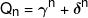 {Q_n} = {\gamma ^n} + {\delta ^n}