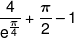 \frac{4}{{{e^{\frac{\pi }{4}}}}} + \frac{\pi }{2} - 1