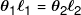 {\theta _1}{\ell _1} = {\theta _2}{\ell _2}