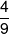 \frac{4}{9}
