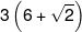 3\left( {6 + \sqrt 2 } \right)