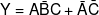 Y = A\bar BC + \bar A\bar C
