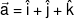 \vec a = \hat i + \hat j + \hat k