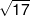 \sqrt {17} 