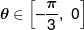 \theta  \in \left[ { - \frac{\pi }{3},\,\,0} \right]
