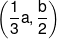 \left( {\frac{1}{3}a,\frac{b}{2}} \right)