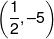 \left( {\frac{1}{2}, - 5} \right)