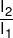 \frac{{{I_2}}}{{{I_1}}}