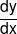 \frac{{dy}}{{dx}}