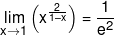 \mathop {\lim }\limits_{x \to 1} \left( {{x^{\frac{2}{{1 - x}}}}} \right) = \frac{1}{{{e^2}}}