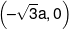 \left( { - \sqrt 3 a,0} \right)
