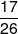 \frac{{17}}{{26}}