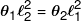 {\theta _1}\ell _2^2 = {\theta _2}\ell _1^2