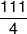 \frac{{111}}{4}