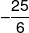  - \frac{{25}}{6}