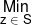 \mathop {Min}\limits_{z\; \in \;S} 