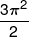 \frac{{3{\pi ^2}}}{2}