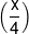 \left( {\frac{x}{4}} \right)