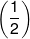 \left( {\frac{1}{2}} \right)