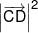 {\left| {\overrightarrow {CD} } \right|^2}