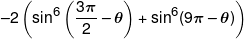  - 2\left( {{{\sin }^6}\left( {\frac{{3\pi }}{2} - \theta } \right) + {{\sin }^6}(9\pi  - \theta )} \right)