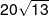 20\sqrt {13} 