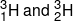 _1^3H{\text { and }}_2^3{\text {H}}