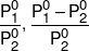 \frac{{P_1^0}}{{P_2^0}},\frac{{P_1^0 - P_2^0}}{{P_2^0}}