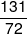 \frac{{131}}{{72}}