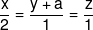 \frac{x}{2} = \frac{{y + a}}{1} = \frac{z}{1}