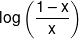 \log \left( {\frac{{1 - x}}{x}} \right)