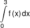 \int\limits_0^3 {f\left( x \right)dx} 